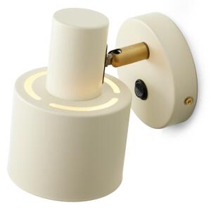 Halo Design 746873 - Faretto da parete VOGUE 1xE27/40W/230V crema/ottone