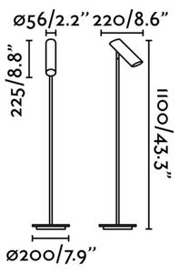 FARO 29883 - Lampada da terra LINK 1xGU10/11W/230V bianca
