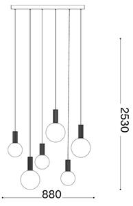 Ideal Lux - Lampadario LED sospeso con cavo ODEON LED/39W/230V CRI 90 beige/bianco