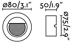 FARO 70403 - Applique a LED da esterno MINI RACING LED/1,2W/230V IP44