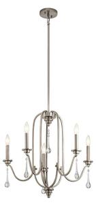 Quintiesse QN-KARLEE5 - Lampadario a stelo KARLEE 5xE14/60W/230V cromo opaco