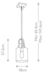 Quintiesse QN-KITNER-P-NBR - Lampadario a stelo KITNER 1xE27/60W/230V oro/nero