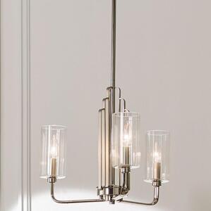 Quintiesse QN-KIMROSE3-PN - Lampadario su asta KIMROSE 3xE14/40W/230V cromo lucido