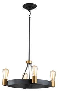 Quintiesse QN-SILAS-4P-DZ - Lampadario su asta SILAS 4xE27/60W/230V nero/oro