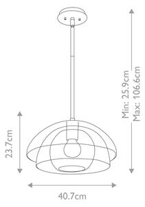 Quintiesse QN-LOTUS-P-HBR - Lampadario su asta LOTUS 1xE27/60W/230V dorato