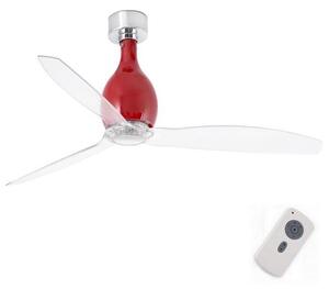 FARO 32029 - Ventilatore da soffitto MINI ETERFAN rosso/limpido + +TC