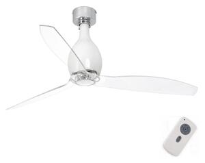 FARO 32020 - Ventilatore da soffitto MINI ETERFAN bianco/limpido + telecomando