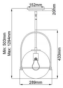 Quintiesse QN-SOMERSET-P-C-HB - Lampadario a stelo SOMERSET 1xE27/60W/230V bronzo