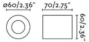 FARO 62151 - Applique TEN 1xE27/20W/230V nera