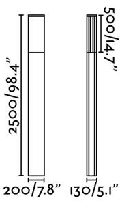 FARO 74444E - Lampada da esterno DATNA 2G11/36W/230V IP65
