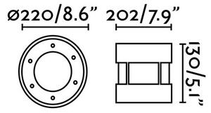FARO 70587 - Lampada LED segnapasso da esterno SURIA-24 LED/24W/230V IK08 IP67