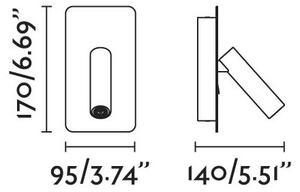FARO 62118 - Faretto LED da muro SUAU LED/3W/230V nero