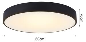 Immax NEO 07202L-Plafoniera LED dimmerabile RONDATE 53W/230V nero Tuya+RC