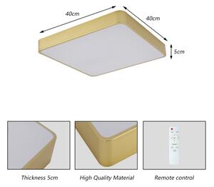 Brilagi-LED Plafoniera dimmerabile POOL LED/36W/230V 3000-6000K 40x40 cm dorata + telecomando incluso
