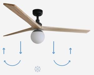 FARO 34282-11L - Ventilatore da soffitto KLIM L 1xE27/15W/230V pino/nero + +TC