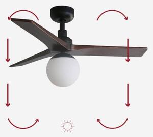 FARO 34278-11L - Ventilatore da soffitto KLIM S 1xE27/15W/230V noce/nero + +TC