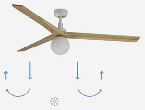 FARO 34279-11L - Ventilatore da soffitto KLIM L 1xE27/15W/230V quercia/bianco + +TC
