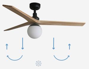 FARO 34283-11L - Ventilatore da soffitto KLIM M 1xE27/15W/230V pino/nero + +TC