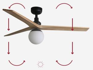 FARO 34283-11L - Ventilatore da soffitto KLIM M 1xE27/15W/230V pino/nero + +TC