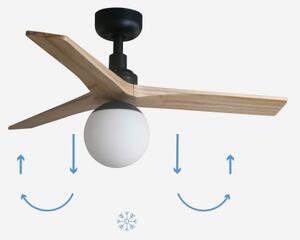 FARO 34284-11L - Ventilatore da soffitto KLIM S 1xE27/15W/230V pino/nero + +TC
