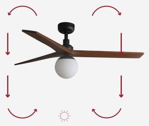 FARO 34277-11L - Ventilatore da soffitto KLIM M 1xE27/15W/230V noce/nero + +TC