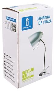 Aigostar - Lampada da tavolo con morsetto 1xE27/11W/230V argento/cromo