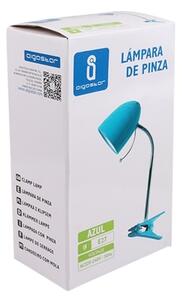 Aigostar - Lampada da tavolo con morsetto 1xE27/11W/230V blu/cromo
