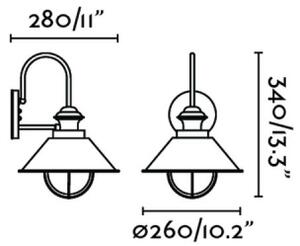FARO 71128 - Applique da esterno NAUTICA 1xE27/11W/230V