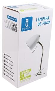 Aigostar - Lampada da tavolo con morsetto 1xE27/11W/230V bianco/cromo