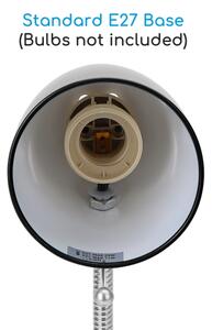 Aigostar - Lampada da tavolo con morsetto 1xE27/11W/230V nero/cromo