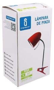 Aigostar - Lampada da tavolo con morsetto 1xE27/11W/230V rosso/cromo