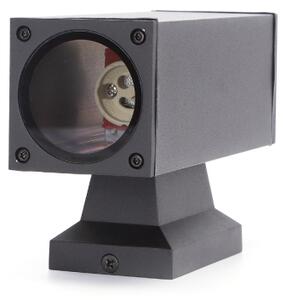 Aigostar - Applique da esterno 2xGU10/230V nero IP65 quadrato
