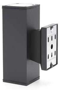 Aigostar - Applique da esterno 2xGU10/230V nero IP65 quadrato
