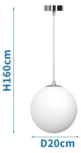 Aigostar - Lampadario a sospensione con filo 1xE27/40W/230V