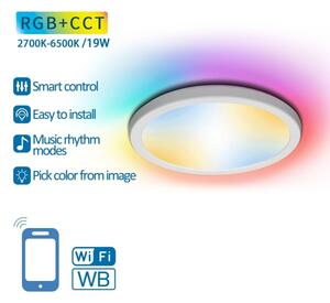 Aigostar - Plafoniera dimmerabile RGBW LED/19W/230V 2700-6500K Wi-Fi