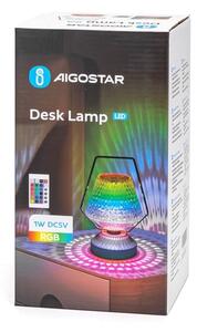 Aigostar- LED RGB Lampada da tavolo ricaricabile dimmerabile LED/1W/5V 1800mAh 20 cm + +TC
