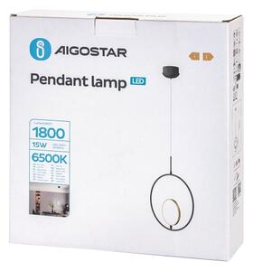 Aigostar - Lampadario LED a sospensione con filo LED/15W/230V 2700K nero/oro