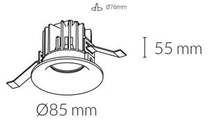 Kohl Lighting - Luce da bagno da incasso LED LUXO LED/12W/230V IP65