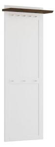 Appendiabiti shabby country bicolore bianco tabacco pino massello