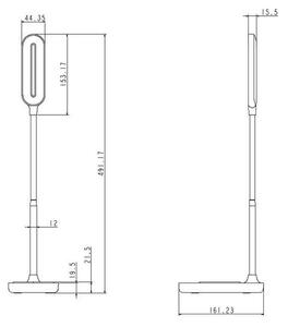 Lampada touch LED dimmerabile con ricarica wireless OCTAVIA LED/7W/230V nera