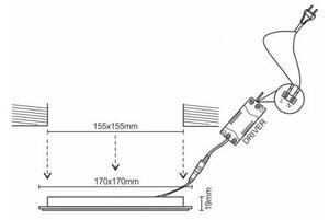 Faretto da incasso LED dimmerabile LED/12W/230V 3000-6500K Wi-Fi Tuya