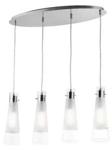 Ideal Lux Kuky SP4 lampadario cucina moderno a 4 luci in vetro E27 60W