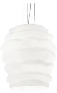 Ideal Lux Karma SP1 Big lampadario moderno in vetro soffiato bianco E27 60W