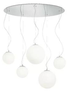 Ideal Lux Mapa SP5 lampadario sospensione moderno in vetro soffiato E27 60W