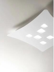 Isotta pm GeaLuce plafoniera LED moderna biemissione 55x50 bianca o tortora