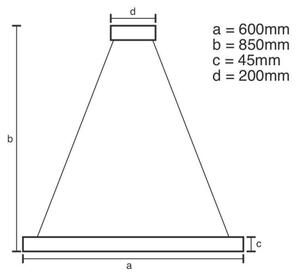 Lampadario a sospensione con filo LED dimmerabile LED/70W/230V 3000-6500K + telecomando