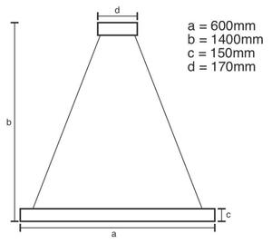 Lampadario a sospensione in cristallo LED dimmerabile 40W 230V con DO