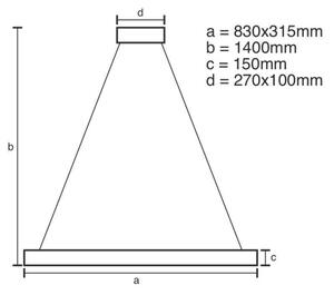 Lampadario a sospensione LED dimmerabile cristallo su cavo LED/45W/230V + DO