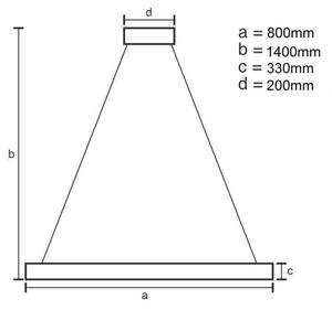 Lampadario a sospensione con filo LED dimmerabile LED/110W/230V 3000-6500K oro + telecomando