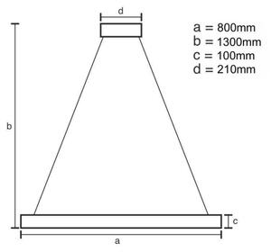 Lampadario a sospensione con filo LED dimmerabile LED/50W/230V 3000-6500K cromo + telecomando